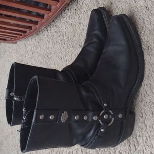 Harley Davidson Western style motorcycle boots